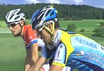 Frank Schleck w�hrend der f�nften Etappe der Tour de Suisse 2009
